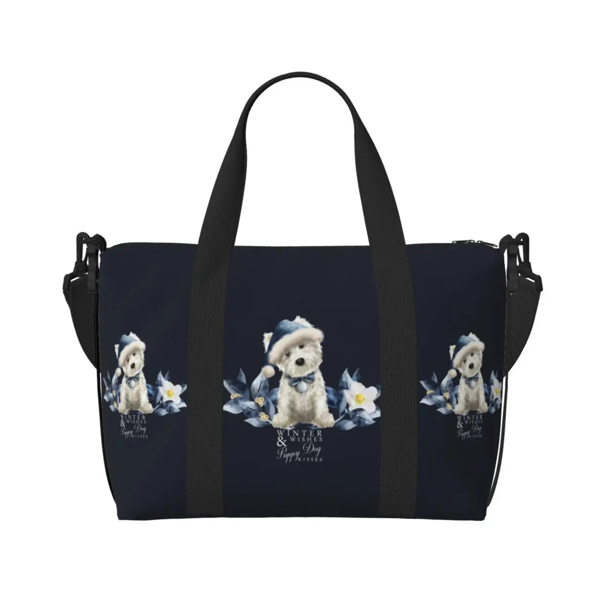Custom Cute Santa Westie Tote Bag Women Large Capacity West Highland White Terrier Dog Beach Gym Shoulder Travel Bag
Custom Cute Santa Westie Tote Bag Women Large Capacity West Highland White Terrier Dog Beach Gym Shoulder Travel Bag