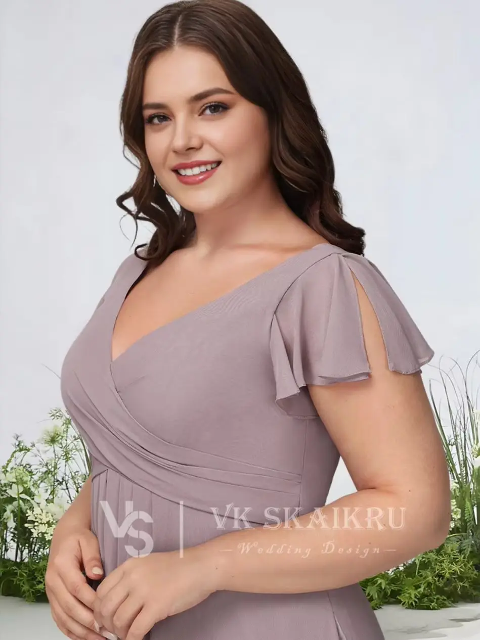 WWA Women A-Line Bridesmaid Dresses Frosted Lilac V-Neck Floor-Length Chiffon Garden Gala Wedding Party Gown Cascading Ruffles
WWA Women A-Line Bridesmaid Dresses Frosted Lilac V-Neck Floor-Length Chiffon Garden Gala Wedding Party Gown Cascading Ruffles