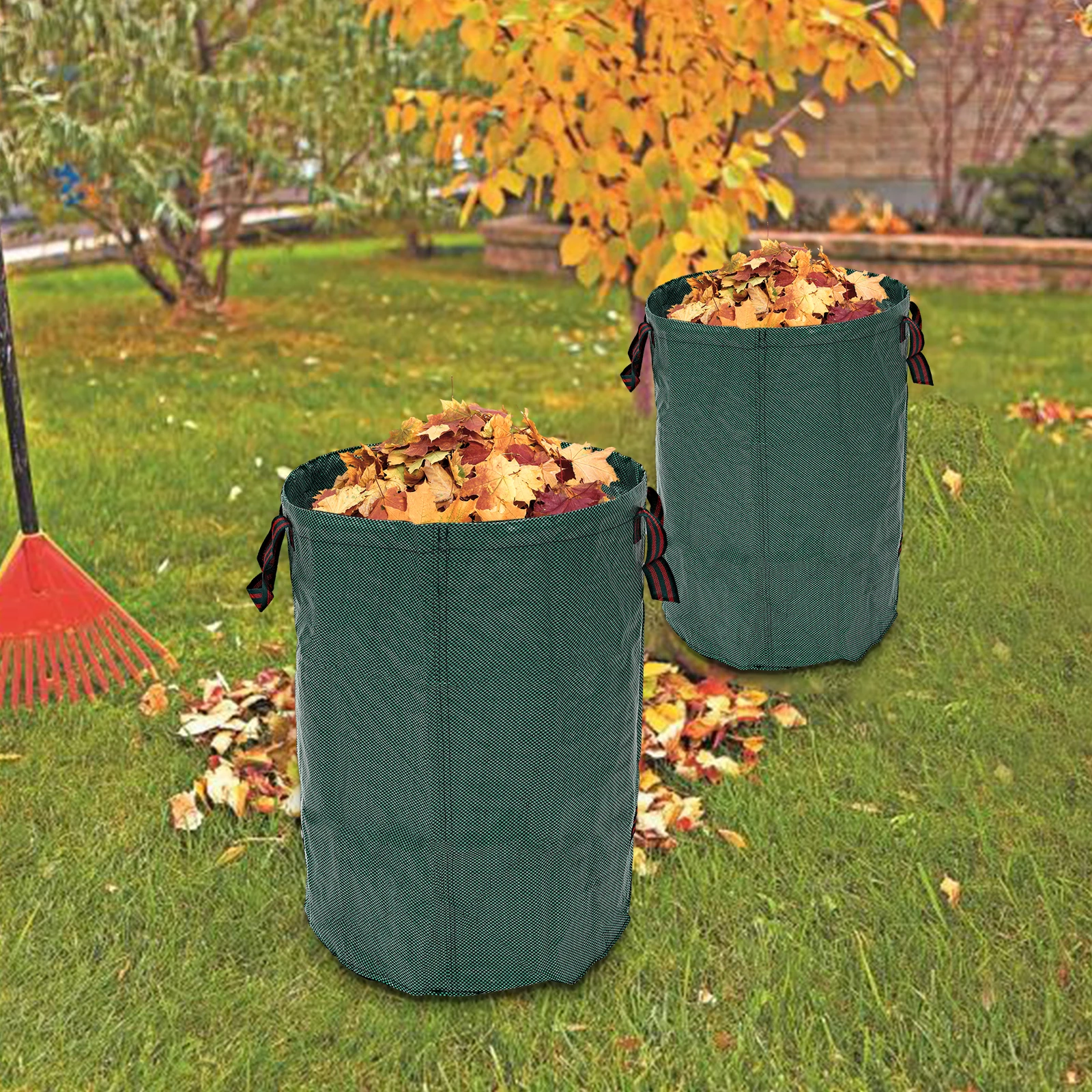 2 Pcs 80 Gal Reusable Yard Waste Bags Trash Clippings Bag For Yard Garden Lawn to Loading Leaf Trash Container with 2 Handles
2 Pcs 80 Gal Reusable Yard Waste Bags Trash Clippings Bag For Yard Garden Lawn to Loading Leaf Trash Container with 2 Handles
