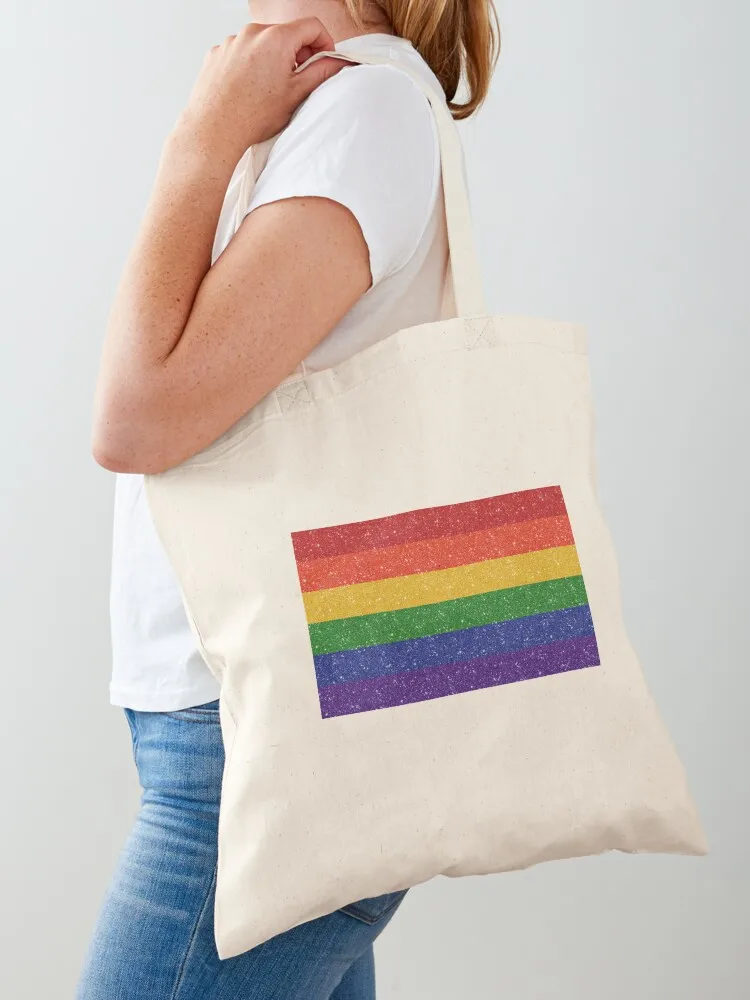 Faux Glitter LGBTQ Pride Rainbow Flag Background Tote Bag Big bag women reusable shopping bag Women bags canvas tote bags
Faux Glitter LGBTQ Pride Rainbow Flag Background Tote Bag Big bag women reusable shopping bag Women bags canvas tote bags
