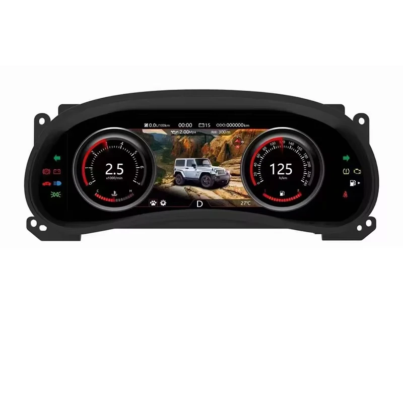 12.3 Inch LCD Dashboard Speedometer Digital Cluster Carplay Function For Jeep Wrangler 2011-2017 Instrument Panel For Vehicles
12.3 Inch LCD Dashboard Speedometer Digital Cluster Carplay Function For Jeep Wrangler 2011-2017 Instrument Panel For Vehicles
