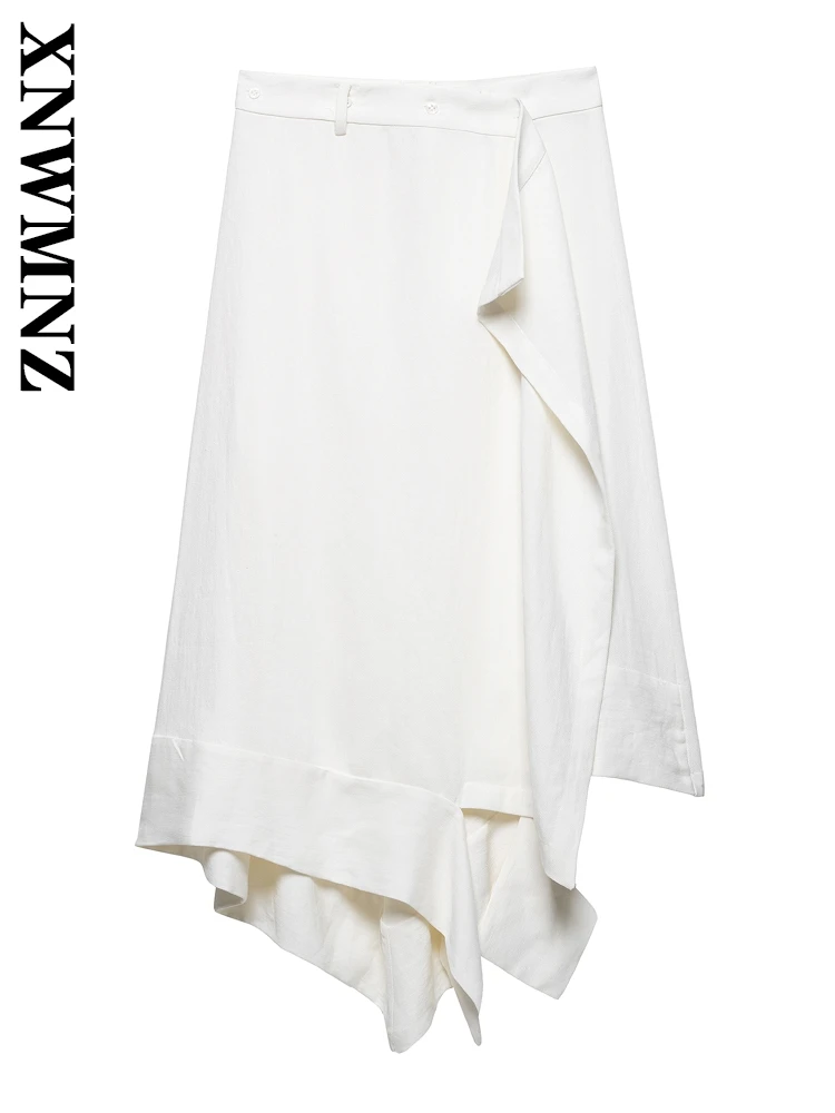 XNWMNZ 2025 Summer New Female Edgy Mid-length Bottoms High Waist Elegant Woman Solid Color Button Midi Skirt Ruffles Regular Fit
XNWMNZ 2025 Summer New Female Edgy Mid-length Bottoms High Waist Elegant Woman Solid Color Button Midi Skirt Ruffles Regular Fit