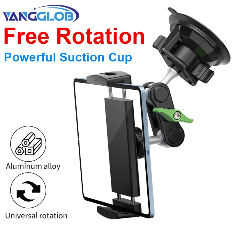 Aluminum Alloy Car Tablet Holder, 360° Rotatable Adjustable Stand with Strong Suction Cup Mount for 4-12.9" Tablets/Phones
Aluminum Alloy Car Tablet Holder, 360° Rotatable Adjustable Stand with Strong Suction Cup Mount for 4-12.9" Tablets/Phones