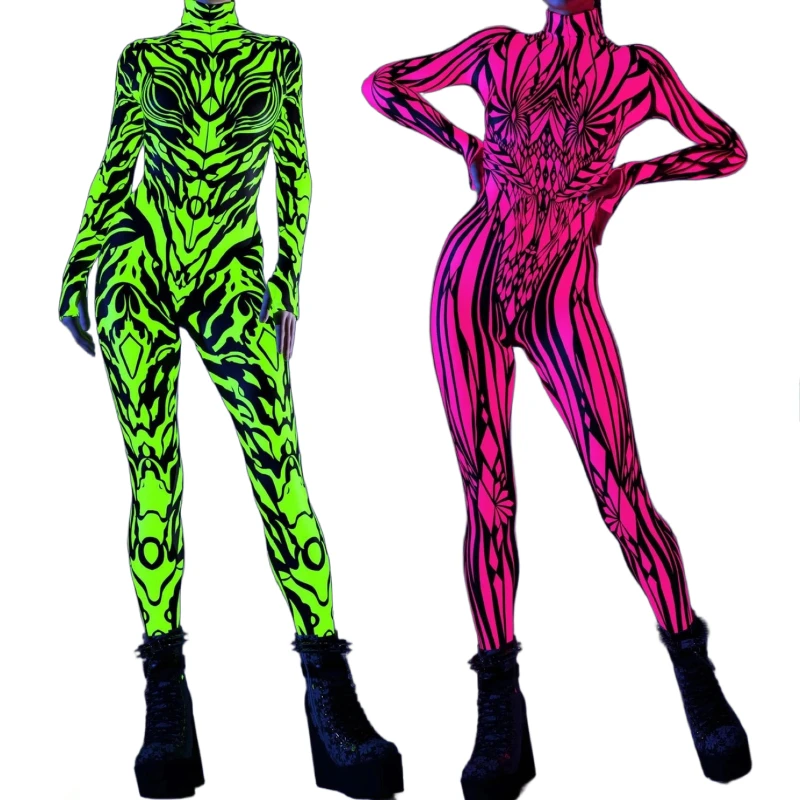 Halloween Costumes for Women 3D Abstract Print Full Body Jumpsuit Sexy Skinny High Neck Zentai Suit for Carnival Cosplay
Halloween Costumes for Women 3D Abstract Print Full Body Jumpsuit Sexy Skinny High Neck Zentai Suit for Carnival Cosplay