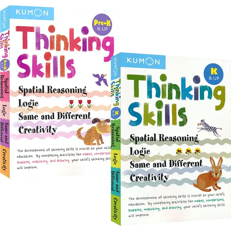 Kumon Thinking Skills Prek-K & UP Math Spatial Reasoning Logic Creativity English Original Book
Kumon Thinking Skills Prek-K & UP Math Spatial Reasoning Logic Creativity English Original Book