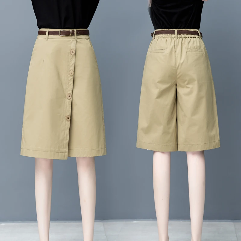 High Waist Wide Leg Casual Pants Women's Sixths Length Trousers Autumn Thin New Style Commute Style Asymmetric Pocket Design
High Waist Wide Leg Casual Pants Women's Sixths Length Trousers Autumn Thin New Style Commute Style Asymmetric Pocket Design