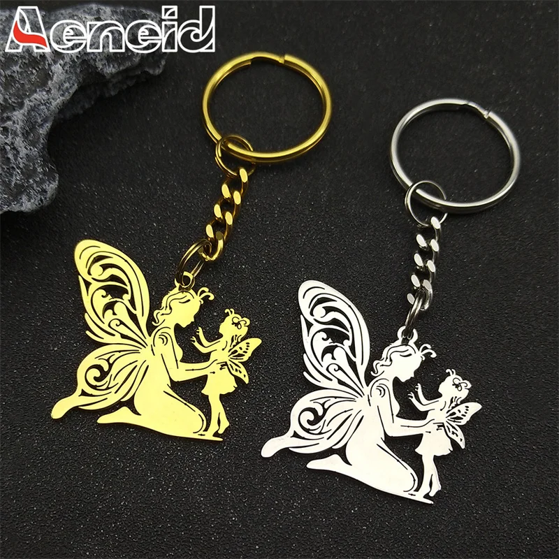 Mother Children Angel Key Chains for Women Men Stainless Steel Gold Color Mom Girl Hollow Key Ring Jewelry Birthday Gift
Mother Children Angel Key Chains for Women Men Stainless Steel Gold Color Mom Girl Hollow Key Ring Jewelry Birthday Gift