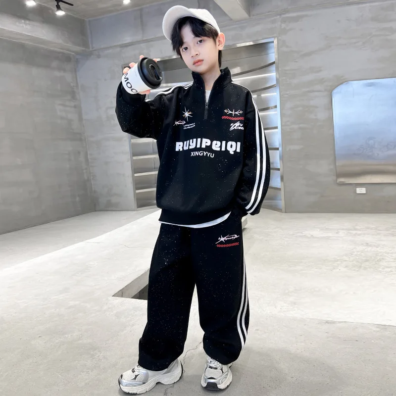 Boys' Spring Set 2026 New Spring long-sleeved Sweatshirt And Pants Children's Fashionable boys' Spring And Autumn Sportswear
Boys' Spring Set 2026 New Spring long-sleeved Sweatshirt And Pants Children's Fashionable boys' Spring And Autumn Sportswear