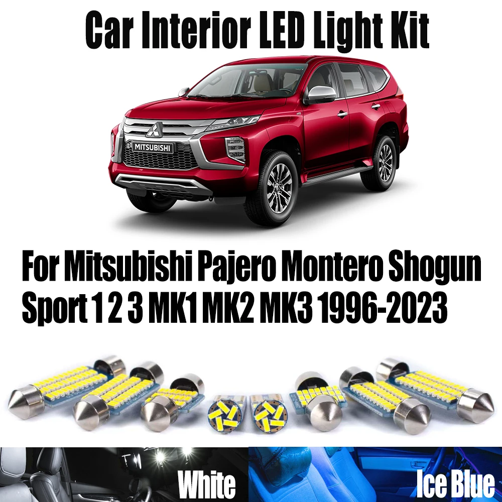 Светодиодный комплект внутреннего освещения для чтения карт для Mitsubishi Pajero Montero Shogun Sport 1, 2, 3 MK1 MK2 MK3 1996-2023, автомобильные лампы
Светодиодный комплект внутреннего освещения для чтения карт для Mitsubishi Pajero Montero Shogun Sport 1, 2, 3 MK1 MK2 MK3 1996-2023, автомобильные лампы
