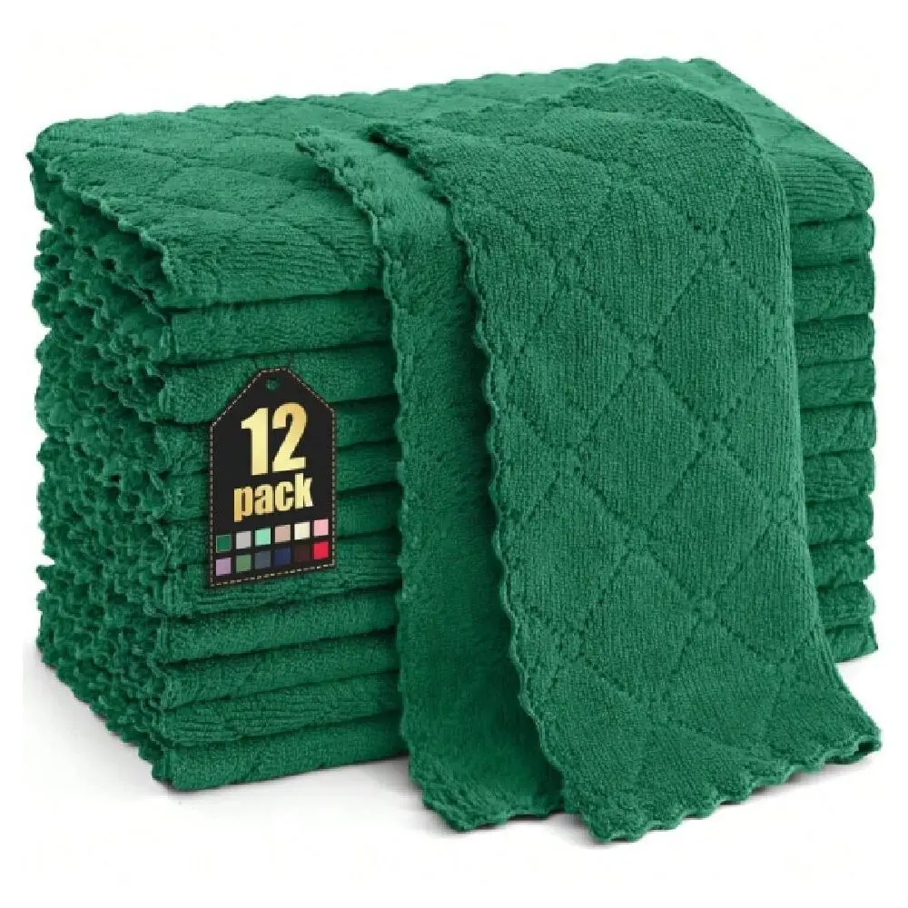 Pack Kitchen Dish Cloths 10 X 10 Inches, Dark Green, Super Soft And Absorbent Coral Velvet Dish Towels, Nonstick Oil Fast Dryin
Pack Kitchen Dish Cloths 10 X 10 Inches, Dark Green, Super Soft And Absorbent Coral Velvet Dish Towels, Nonstick Oil Fast Dryin