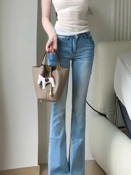 Low Waist Slimming Bell Bottom Jeans Washed Denim Butt Lifting Hot Girl Long Pants Summer High Elasticity Ladies Fit Jeans
Low Waist Slimming Bell Bottom Jeans Washed Denim Butt Lifting Hot Girl Long Pants Summer High Elasticity Ladies Fit Jeans