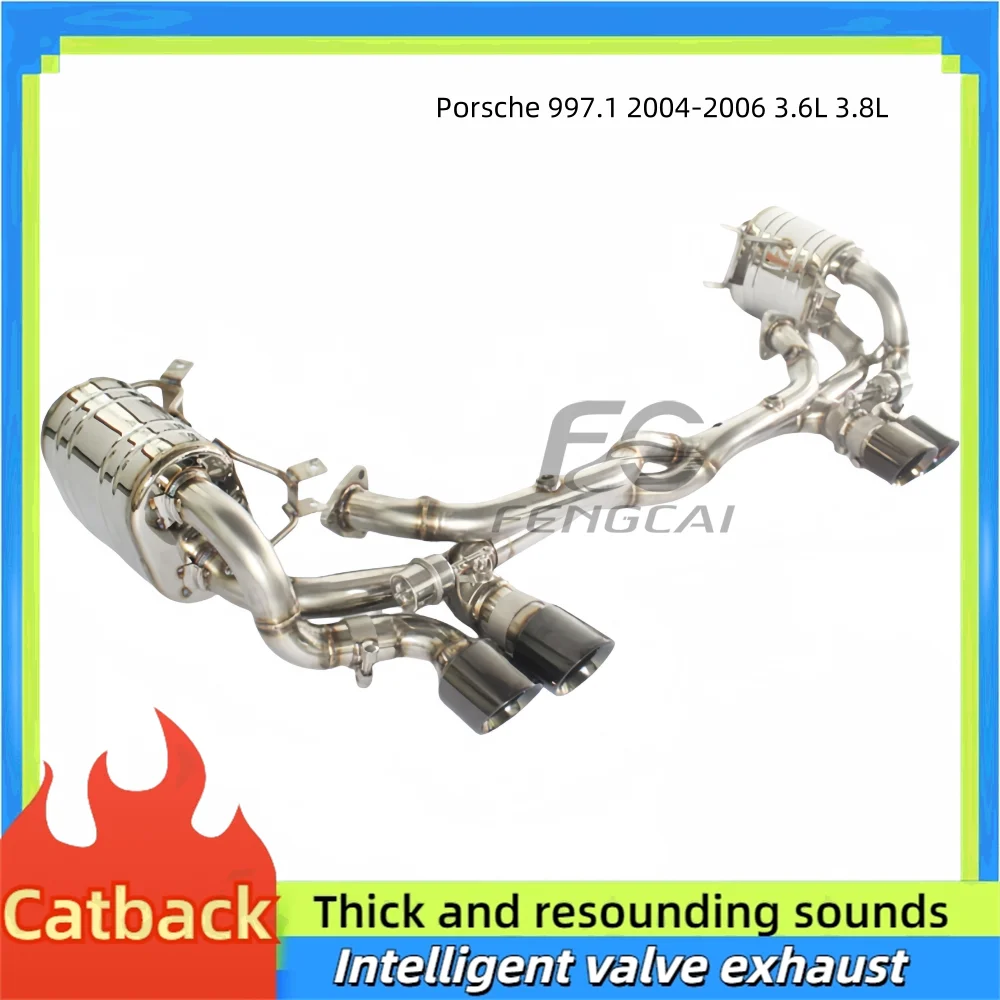 Глушитель выхлопной системы Catback из нержавеющей стали для Porsche 997.1 2004-2006 3,6 л 3,8 л с вакуумным клапаном, спортивная выхлопная труба, автозапчасти 
Глушитель выхлопной системы Catback из нержавеющей стали для Porsche 997.1 2004-2006 3,6 л 3,8 л с вакуумным клапаном, спортивная выхлопная труба, автозапчасти