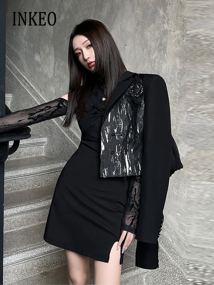 China style designer patchwork blazer for women 2023 New Fashion long sleeve crop tops Lady clothing Spring autumn INKEO 3O147
China style designer patchwork blazer for women 2023 New Fashion long sleeve crop tops Lady clothing Spring autumn INKEO 3O147