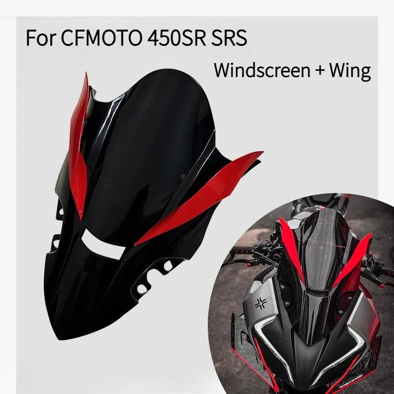 For CFMOTO 450SR SRS Motorcycle Racing Windscreen with High Windscreen 450sr Srs Front Windshield Fixed Wing Accessories
For CFMOTO 450SR SRS Motorcycle Racing Windscreen with High Windscreen 450sr Srs Front Windshield Fixed Wing Accessories