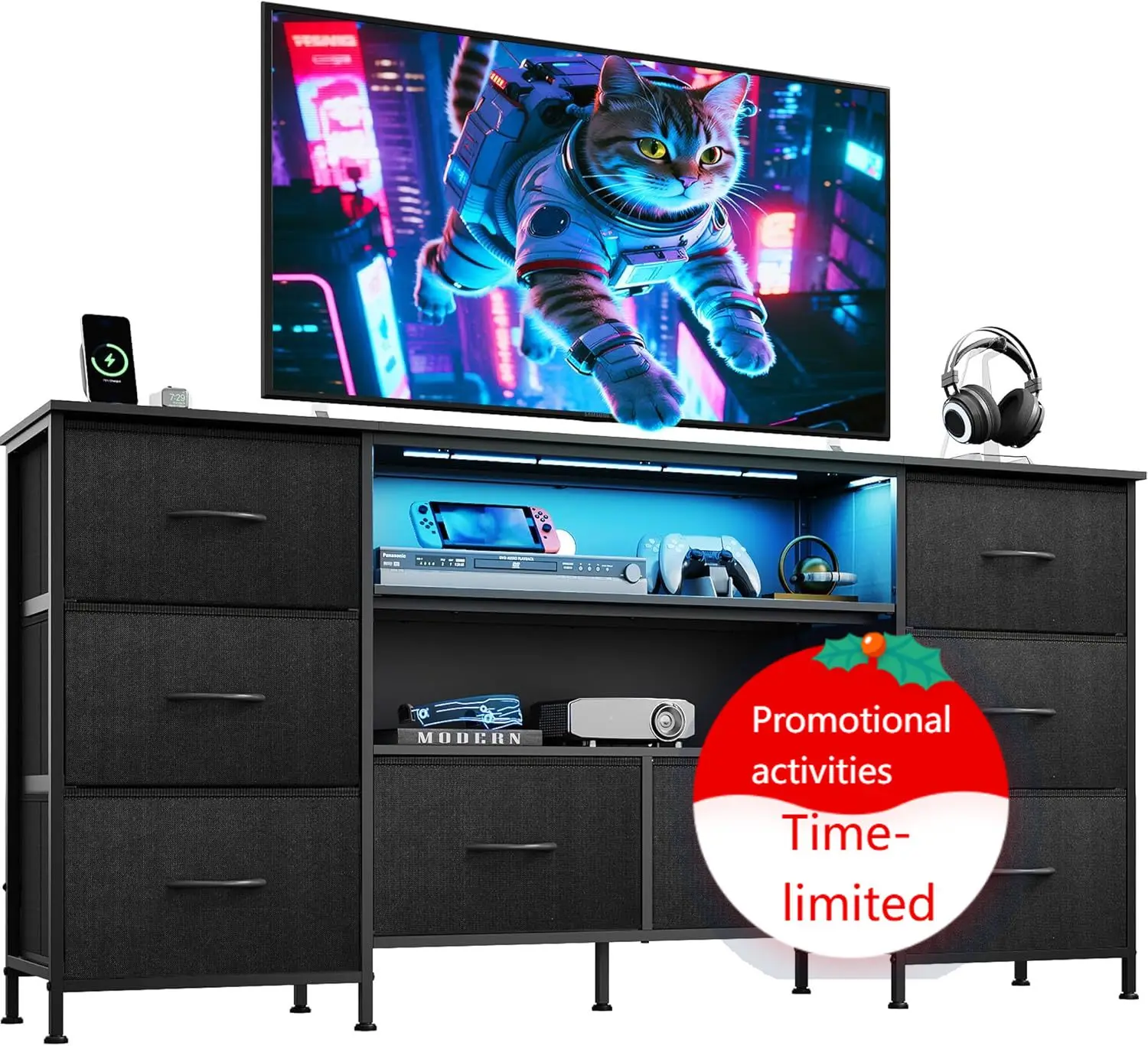 Tv Stand Dresser For 65 70 Inch Television Entertainment Center With Led Lights And Eight Long Fabric Drawers For Bedroom And Li
Tv Stand Dresser For 65 70 Inch Television Entertainment Center With Led Lights And Eight Long Fabric Drawers For Bedroom And Li