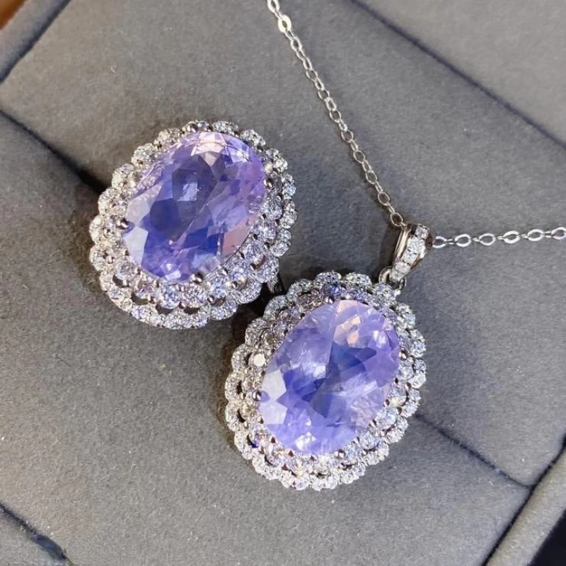 Fine Jewelry Natural Amethyst 925 Sterling Silver Popular Girl New Pendant Necklace Ring Set Support Test with Box
Fine Jewelry Natural Amethyst 925 Sterling Silver Popular Girl New Pendant Necklace Ring Set Support Test with Box