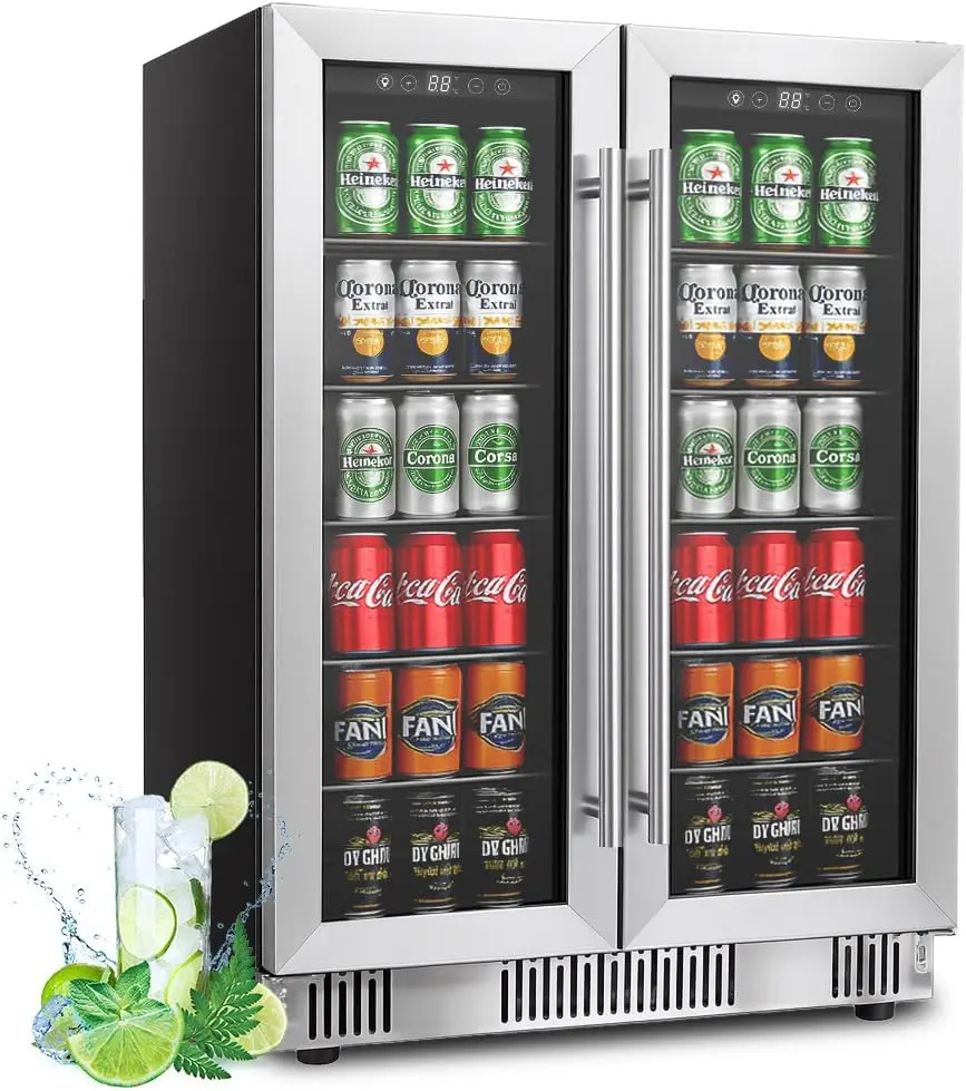 24 Inch Wine and Beverage Refrigerator, Dual Zone Wine Cooler with Advanced Cooling, 176 Cans and 42 Bottles Capacity
24 Inch Wine and Beverage Refrigerator, Dual Zone Wine Cooler with Advanced Cooling, 176 Cans and 42 Bottles Capacity