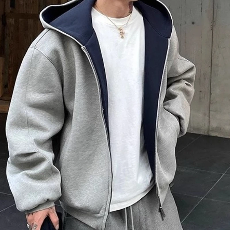 Trendy Brand Spring and Autumn Heavy Coat Sweatshirt Double Zipper Short Vibe High Street Hooded Cardigan Men's Sweatshirt
Trendy Brand Spring and Autumn Heavy Coat Sweatshirt Double Zipper Short Vibe High Street Hooded Cardigan Men's Sweatshirt