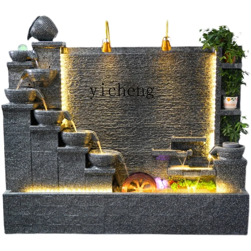 ZC water curtain wall circulating water landscape screen rockery fountain water feature living courtyard landscaping ornament
ZC water curtain wall circulating water landscape screen rockery fountain water feature living courtyard landscaping ornament