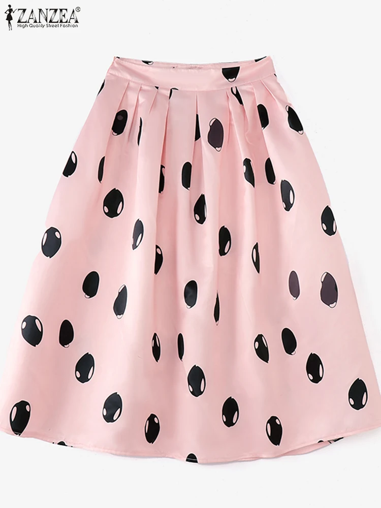 ZANZEA Women Satin Silk Jupes Chic Holiday Polka Dot Skirts Fashion Summer Swing Long Skirts 2025 Casual Loose Pleating Faldas
ZANZEA Women Satin Silk Jupes Chic Holiday Polka Dot Skirts Fashion Summer Swing Long Skirts 2025 Casual Loose Pleating Faldas