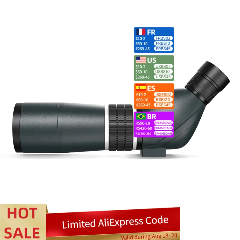 Multi Coated Optical Lens Telescope Monocular Scope 15x-45x Best Bird Watching Spotting Scope
Multi Coated Optical Lens Telescope Monocular Scope 15x-45x Best Bird Watching Spotting Scope