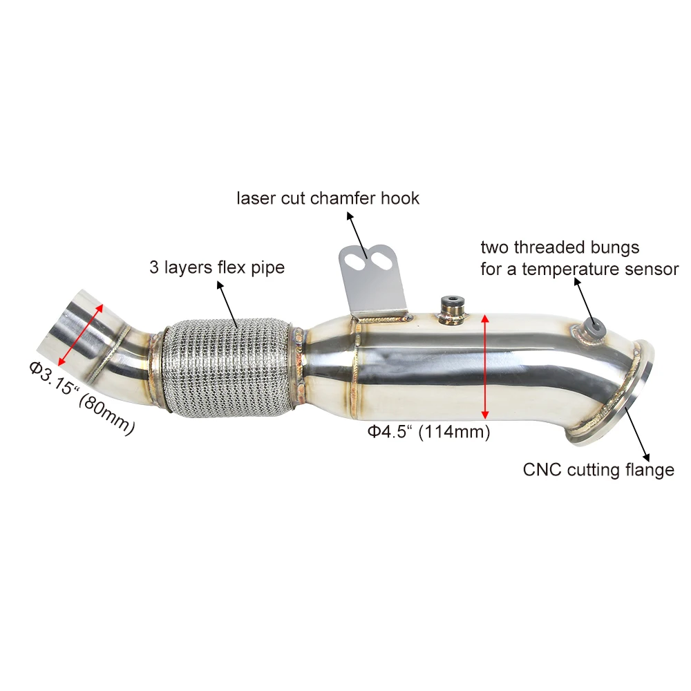 For Flow Downpipe 540i G30 B58 Downpipe New 304 Stainless Steel Car Engine Accessory
For Flow Downpipe 540i G30 B58 Downpipe New 304 Stainless Steel Car Engine Accessory