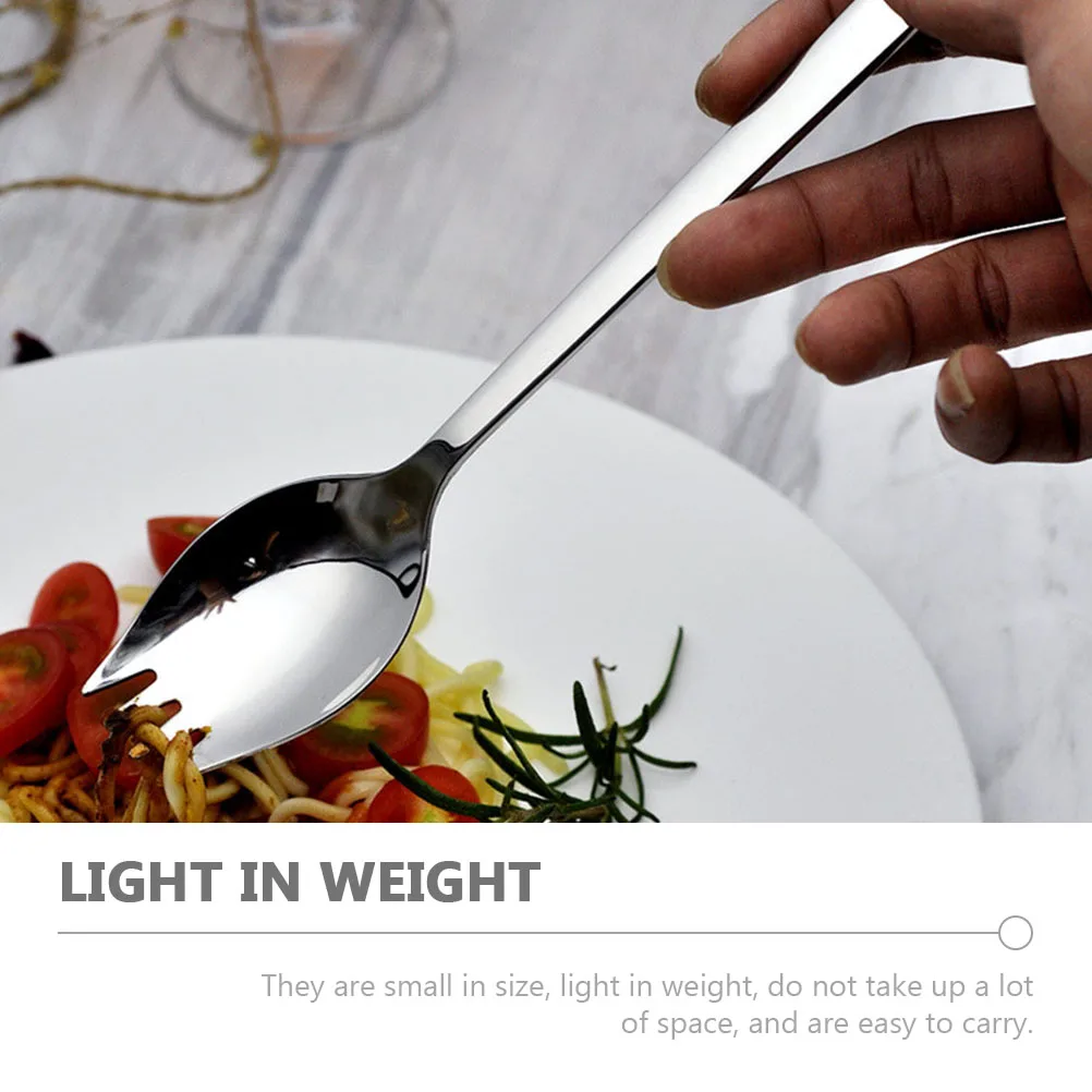 2 Pcs Stainless Steel Salad Spoon Multi-purpose Fork Serving Utensils Spoons Tableware Portable Fruit Forks Food Picks Dinner
2 Pcs Stainless Steel Salad Spoon Multi-purpose Fork Serving Utensils Spoons Tableware Portable Fruit Forks Food Picks Dinner
