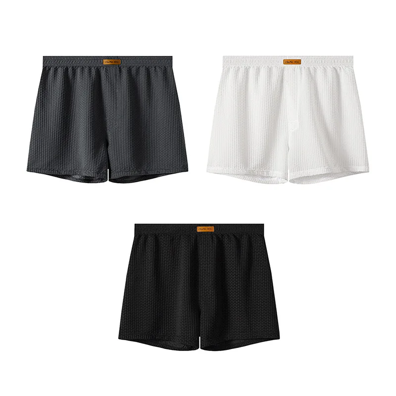 3PCS Fashion Ice Silk Knitted Plaid Boxers Breathable Comfort Mesh Casual Sleep Underpants Super Soft High Elastic Men's Panties
3PCS Fashion Ice Silk Knitted Plaid Boxers Breathable Comfort Mesh Casual Sleep Underpants Super Soft High Elastic Men's Panties