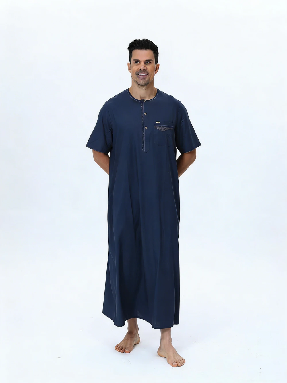 New Dubai Saudi Men Robe Short Sleeve Jubba Thobe Muslim Dress Arabia Turkey Caftan Thawb Loose Islam Clothing Daffah Dishdasha
New Dubai Saudi Men Robe Short Sleeve Jubba Thobe Muslim Dress Arabia Turkey Caftan Thawb Loose Islam Clothing Daffah Dishdasha