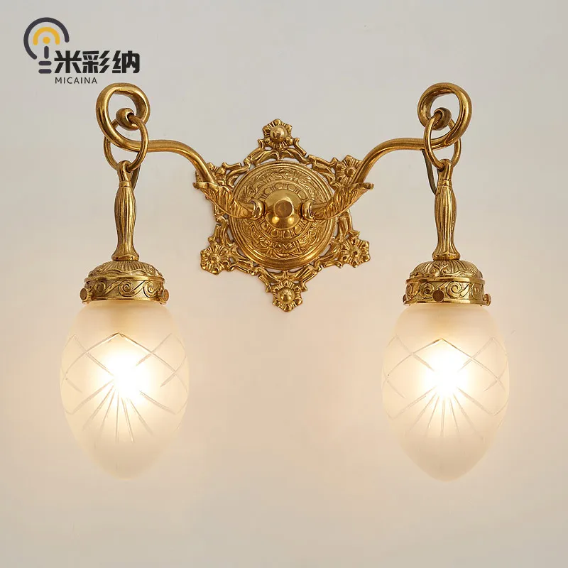 Light luxury creative all-copper wall lamp French retro villa bedroom bedside living room lamp European classical pure copper li
Light luxury creative all-copper wall lamp French retro villa bedroom bedside living room lamp European classical pure copper li