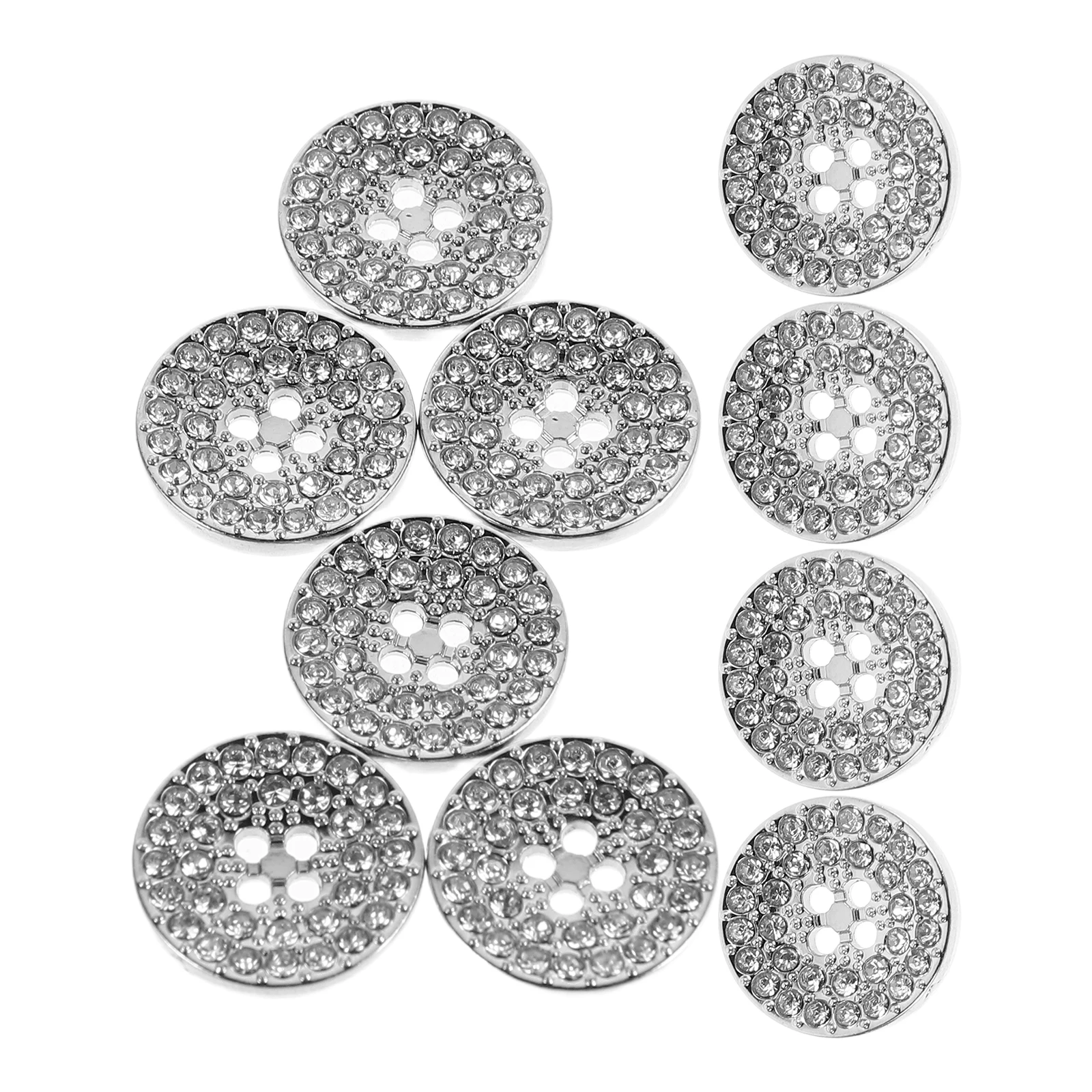 10pcs Rhinestone Buttons for Coats Clothes Accessories Silver Craft Shiny Embellishment Women Clothing Replacement
10pcs Rhinestone Buttons for Coats Clothes Accessories Silver Craft Shiny Embellishment Women Clothing Replacement