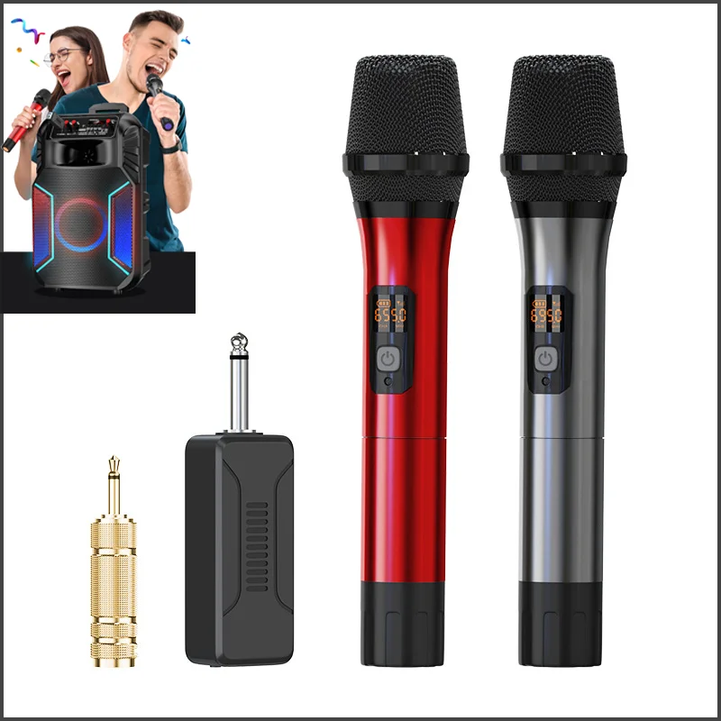 UHF Wireless Microphone System with Dual Handheld Cardioid Microphone and Receiver 16 Channels for Video Live Broadcast
UHF Wireless Microphone System with Dual Handheld Cardioid Microphone and Receiver 16 Channels for Video Live Broadcast