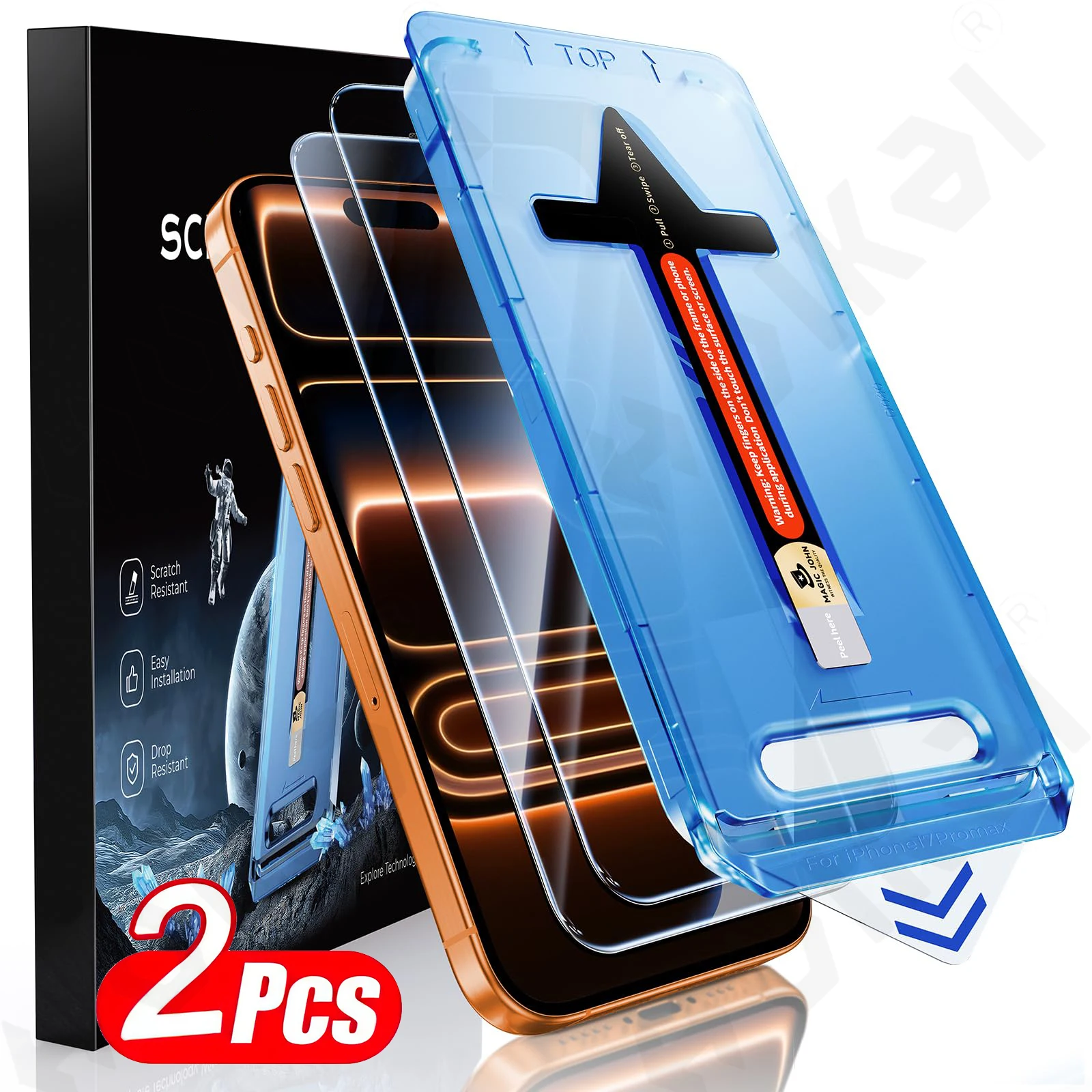 2 Pack For iPhone 17 16 15 14 13 12 11 Pro Max Plus Tempered Glass Screen Protector Auto Dust-Elimination Bubble Free HD Clear
2 Pack For iPhone 17 16 15 14 13 12 11 Pro Max Plus Tempered Glass Screen Protector Auto Dust-Elimination Bubble Free HD Clear