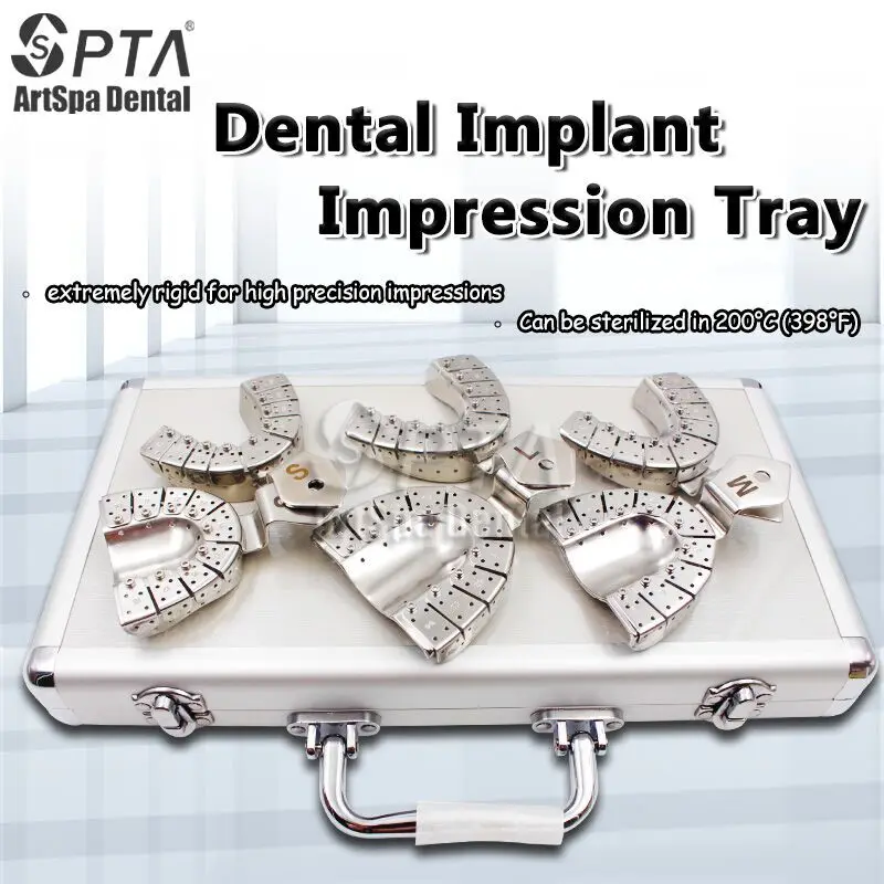 Achieve precise dental impressions with this autoclavable tray featuring segmented abutment positioning for accurate results
Achieve precise dental impressions with this autoclavable tray featuring segmented abutment positioning for accurate results