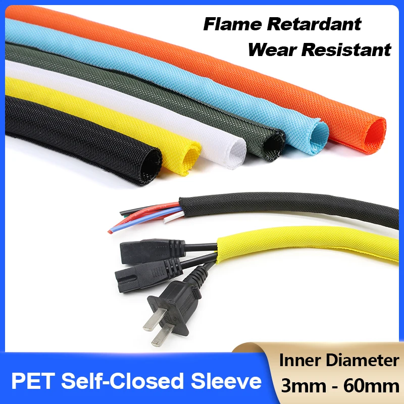 3 ~ 60mm Self Closed PET Braided Expandable Cable Sleeve Management Auto Line Flexible Loom Split Pipe Tube Wire Wrap Organizer
3 ~ 60mm Self Closed PET Braided Expandable Cable Sleeve Management Auto Line Flexible Loom Split Pipe Tube Wire Wrap Organizer