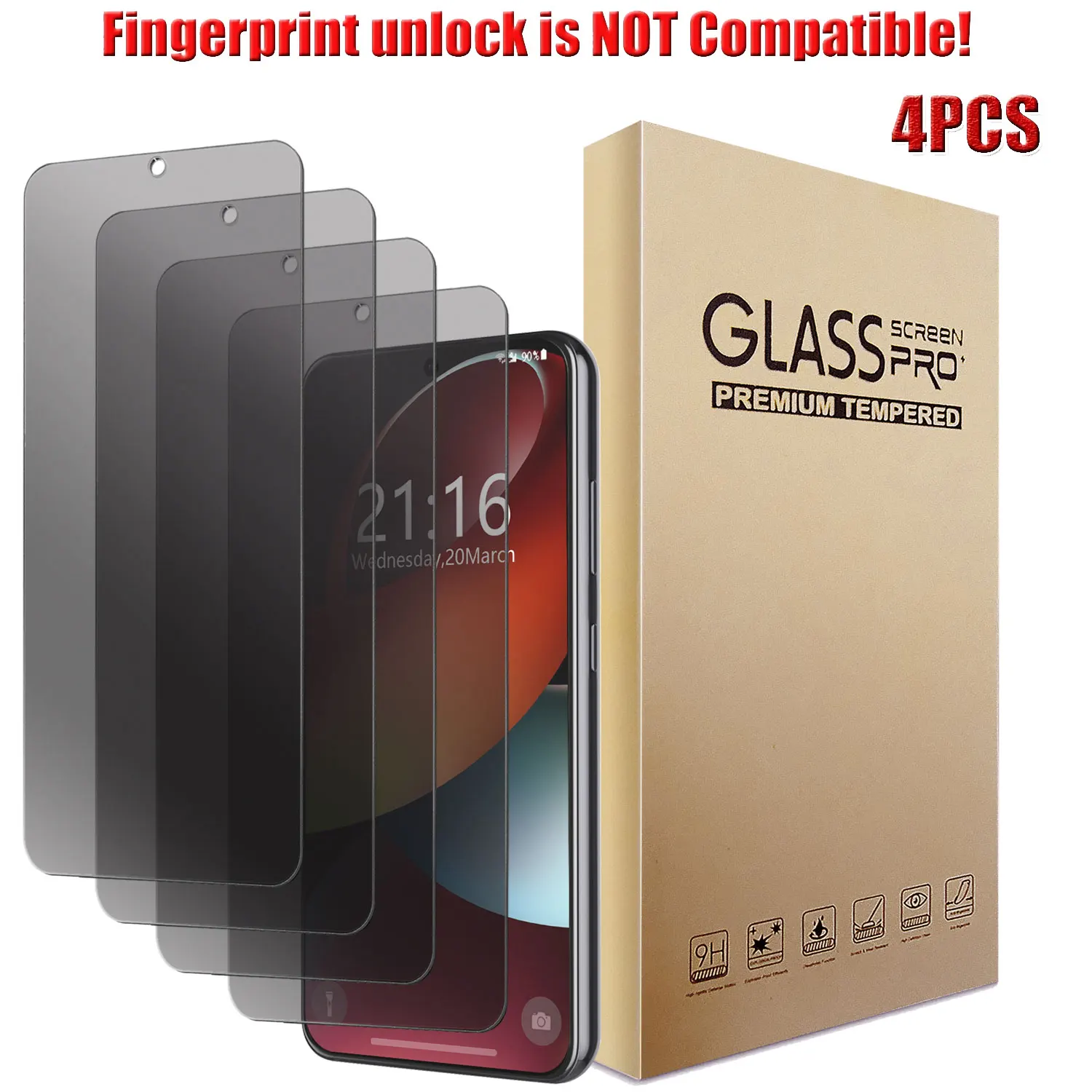 4-Pack For Samsung For Galaxy S22//S22+/S22 Plus/S22 Ultra Privacy Full Coverage Tempered Glass Anti-Scratch Screen Protector
4-Pack For Samsung For Galaxy S22//S22+/S22 Plus/S22 Ultra Privacy Full Coverage Tempered Glass Anti-Scratch Screen Protector