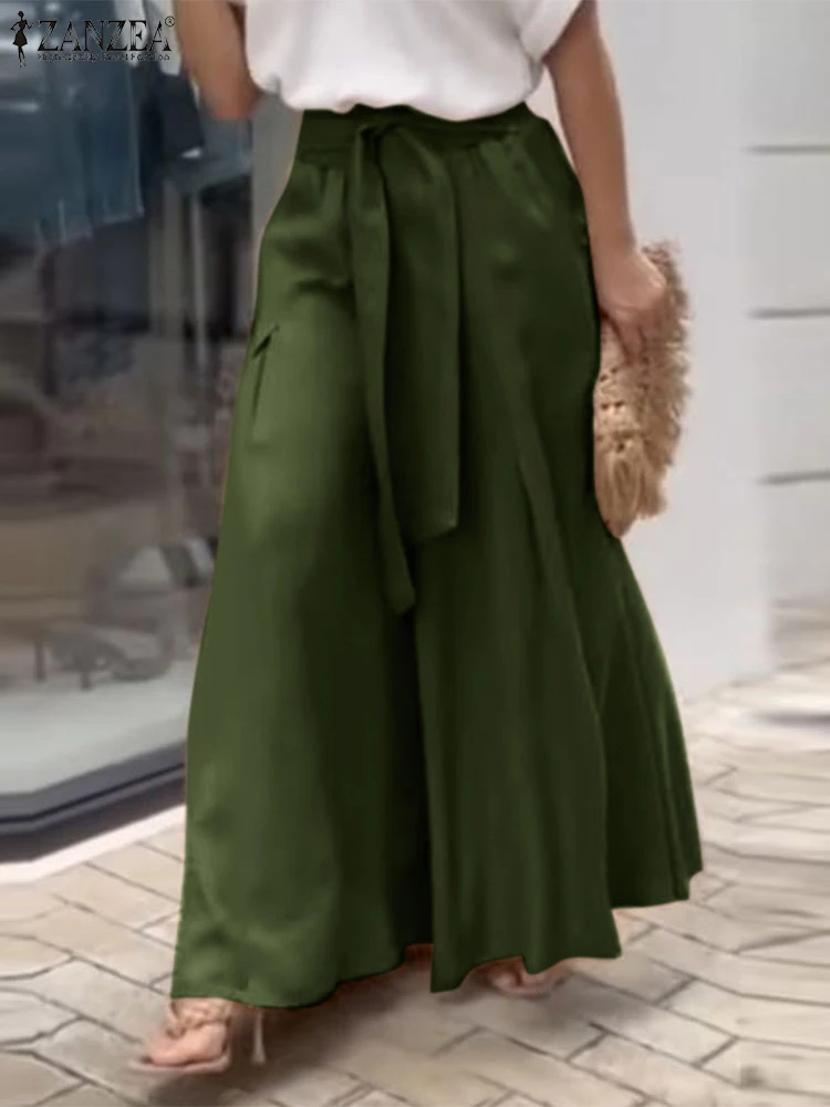 ZANZEA Casual Wide Leg Pantalone 2025 Women Long Pants Vintage High Waisted Belted Trouser All-match Pocket Commuting Bottoms
ZANZEA Casual Wide Leg Pantalone 2025 Women Long Pants Vintage High Waisted Belted Trouser All-match Pocket Commuting Bottoms