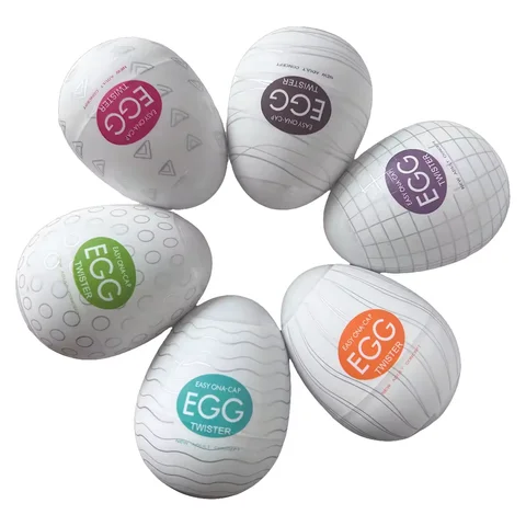 Mini Cup Masturbator Egg Shape Portable Stimulator Penis Massager Soft Rubber Adult Sex Toys for Men Realistic Vagina Pocket Toy