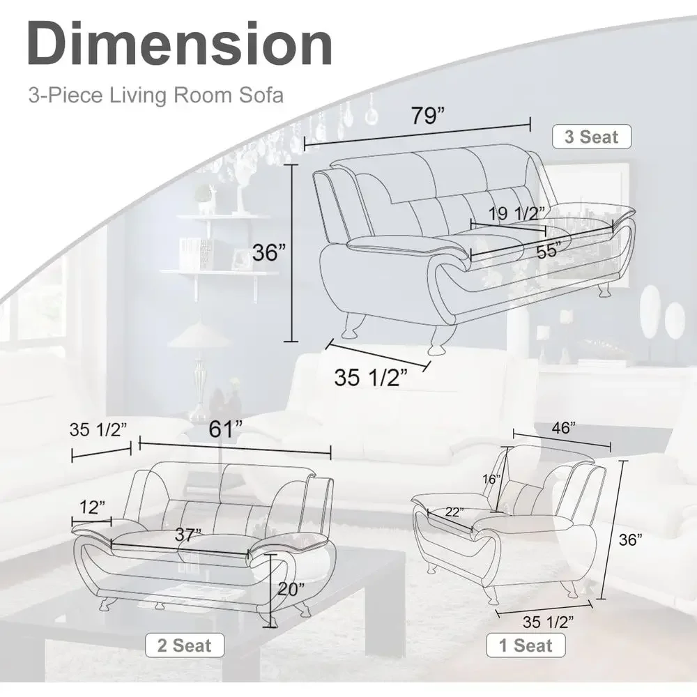 Contemporary Living Room urniture Set, aux Leather Soa Set or Living Room/House/Bedroom/Oice/Aparent (Creamy White, Soa,Loveseat
Contemporary Living Room urniture Set, aux Leather Soa Set or Living Room/House/Bedroom/Oice/Aparent (Creamy White, Soa,Loveseat