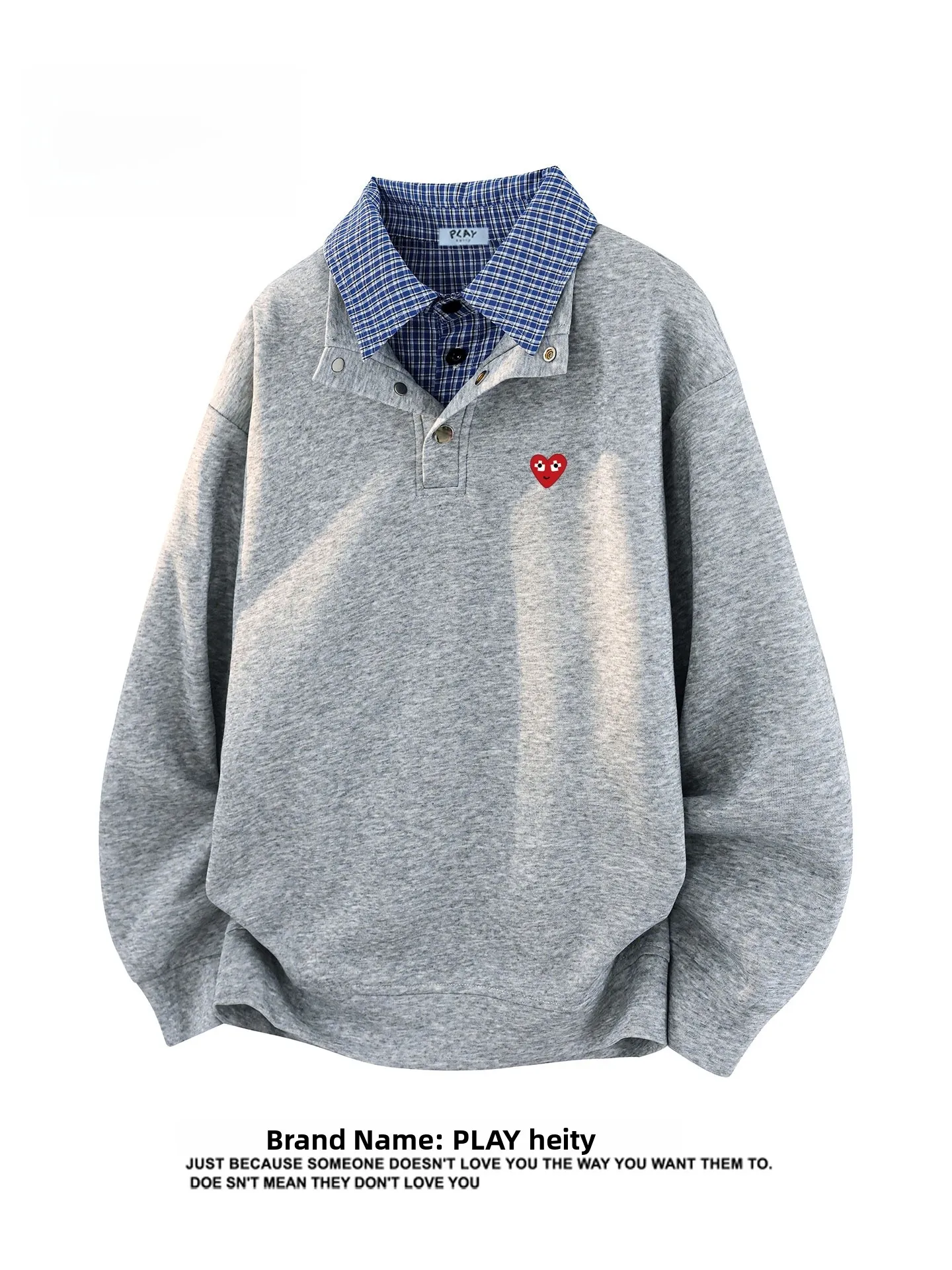 Новая весенняя свободная толстовка Play Hei большого размера из хлопка в клетку с воротником-стойкой, повседневная, с длинными рукавами, термоодежда
Новая весенняя свободная толстовка Play Hei большого размера из хлопка в клетку с воротником-стойкой, повседневная, с длинными рукавами, термоодежда