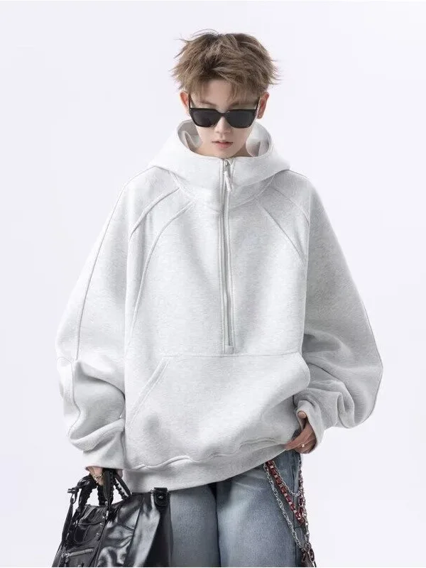 Heavyweight American High Street Hoodie Men's Casual Spring Autumn Loose Boxy ort f Zip Hat Sweatirt Jaet for Couples
Heavyweight American High Street Hoodie Men's Casual Spring Autumn Loose Boxy ort f Zip Hat Sweatirt Jaet for Couples