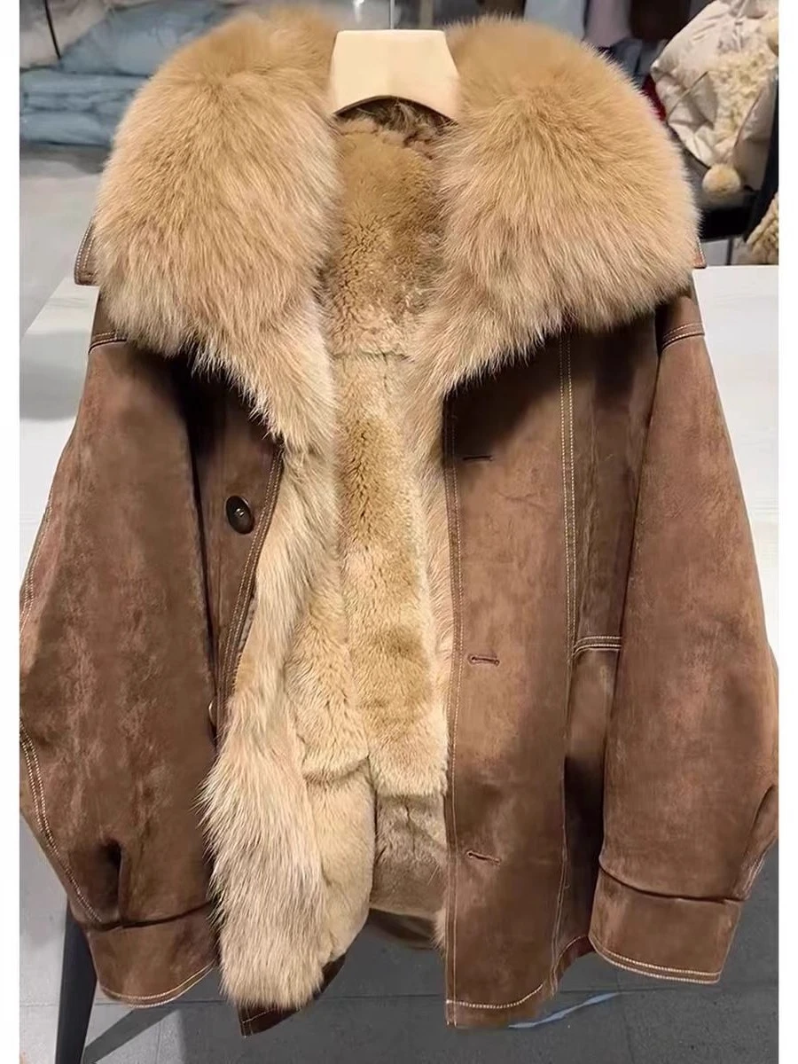 Women Mid Length Parka Coat Winter Warm Faux Fur Loose Outerwear Eco Friendly Jacket
Women Mid Length Parka Coat Winter Warm Faux Fur Loose Outerwear Eco Friendly Jacket