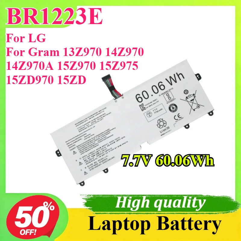 New LBR1223E 7.7V 60.06Wh for LG Gram 13Z970 14Z970 14Z970A 15Z970 15Z975 15ZD970 15ZD Laptop Battery
New LBR1223E 7.7V 60.06Wh for LG Gram 13Z970 14Z970 14Z970A 15Z970 15Z975 15ZD970 15ZD Laptop Battery