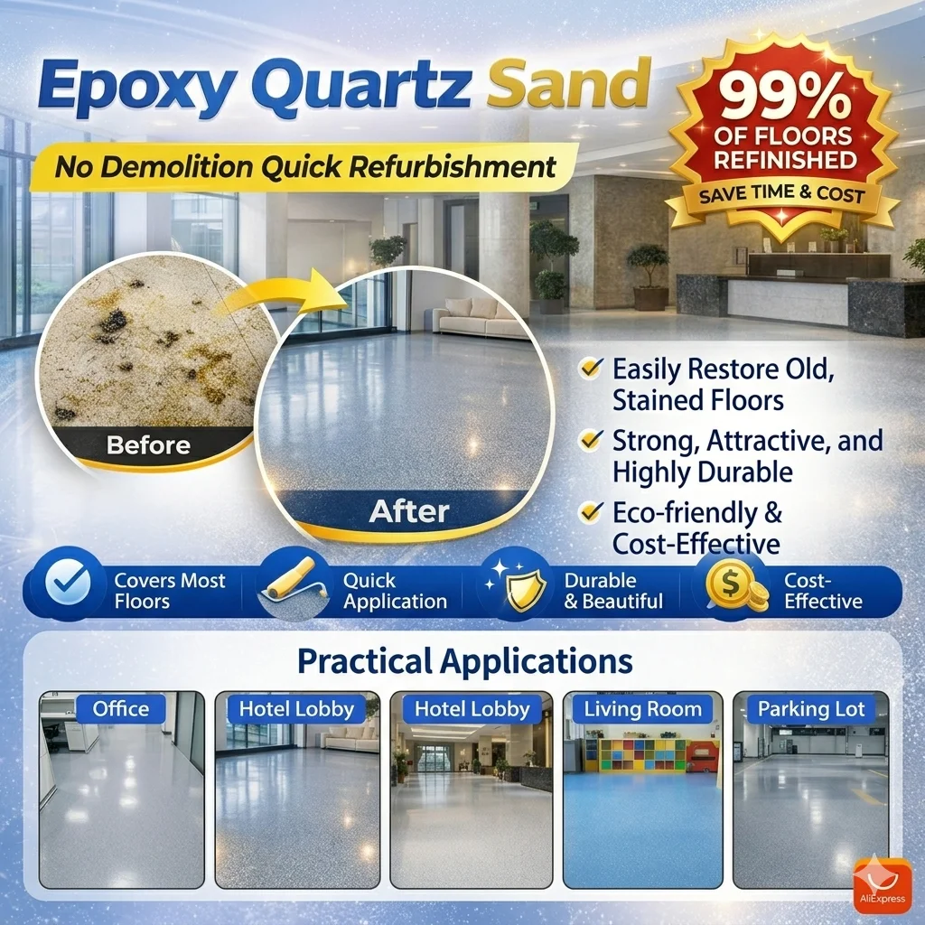 Renew Your Floor Without Demolition Epoxy Quartz Sand Coating
Renew Your Floor Without Demolition Epoxy Quartz Sand Coating