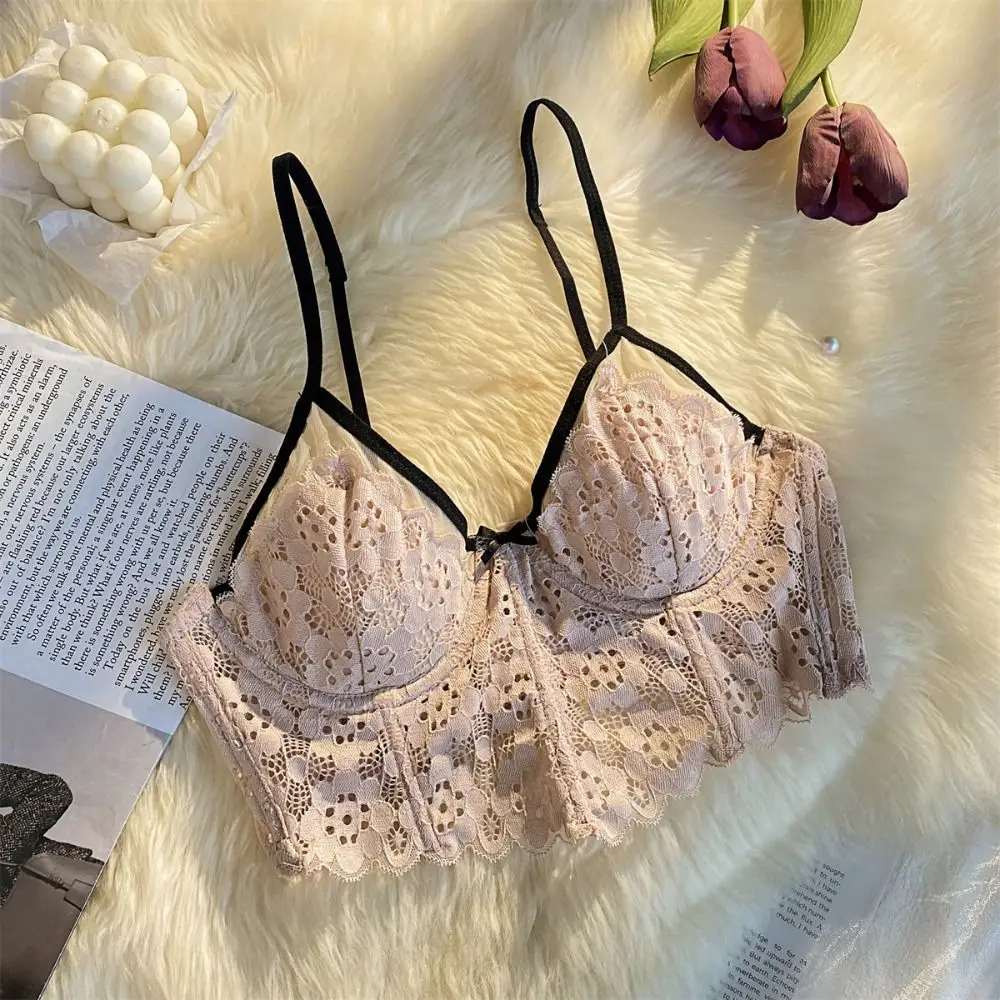 Spicy Girl Style Mesh Bow Lace Flower Camisole Sleeveless Transparent Lace Bow Bra Sweet Suspender Vest Slim Crop Tops Travel
Spicy Girl Style Mesh Bow Lace Flower Camisole Sleeveless Transparent Lace Bow Bra Sweet Suspender Vest Slim Crop Tops Travel