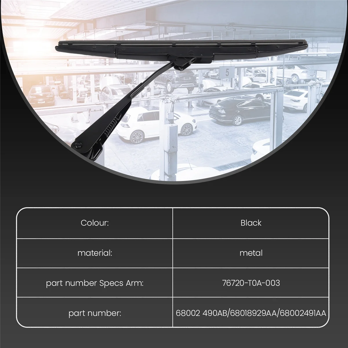 Rear Windshield Wiper Arm Set - Back Windshield Wiper Arm Blade Set for Honda CRV CR-V 2012-2016 76720-T0A-003JAS
Rear Windshield Wiper Arm Set - Back Windshield Wiper Arm Blade Set for Honda CRV CR-V 2012-2016 76720-T0A-003JAS