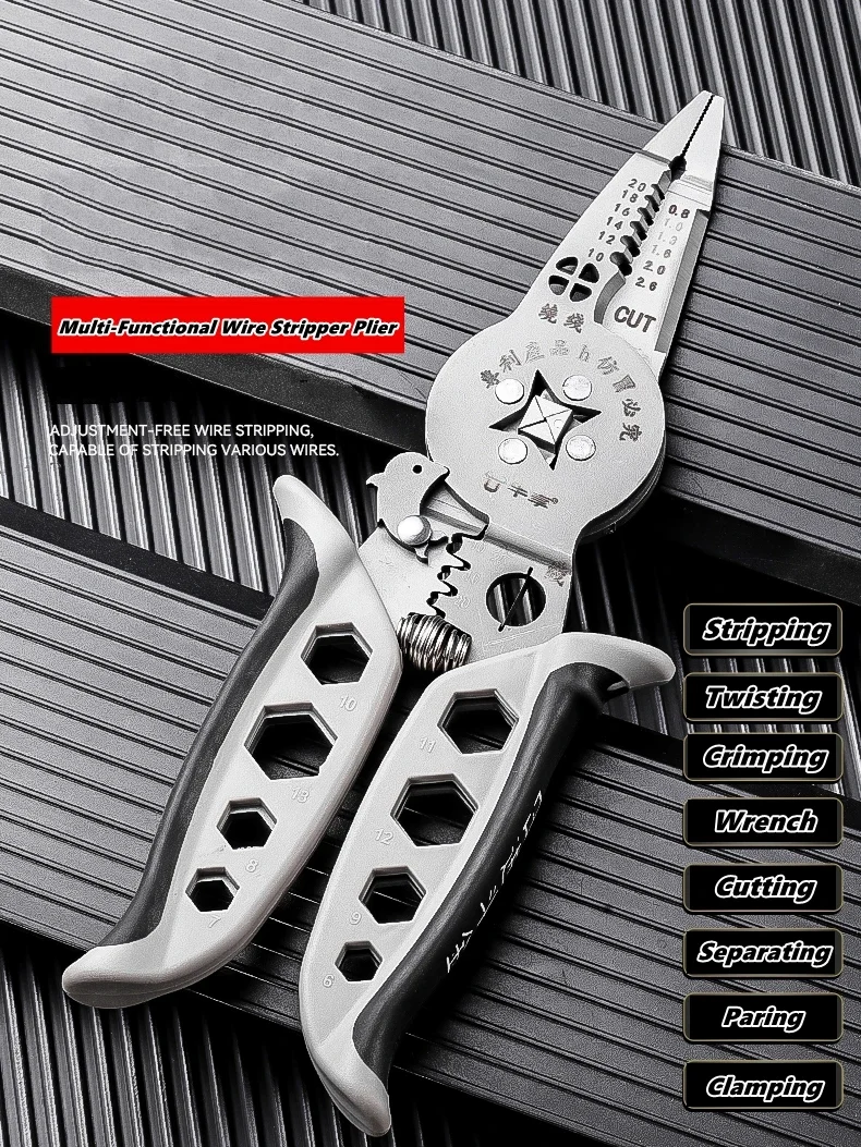 Multi-Function Crimping Wire Stripper Pliers -Cutter Cable Wire Crimping Electrician Repair Tools Wire Stripper Tool Hand Tools
Multi-Function Crimping Wire Stripper Pliers -Cutter Cable Wire Crimping Electrician Repair Tools Wire Stripper Tool Hand Tools
