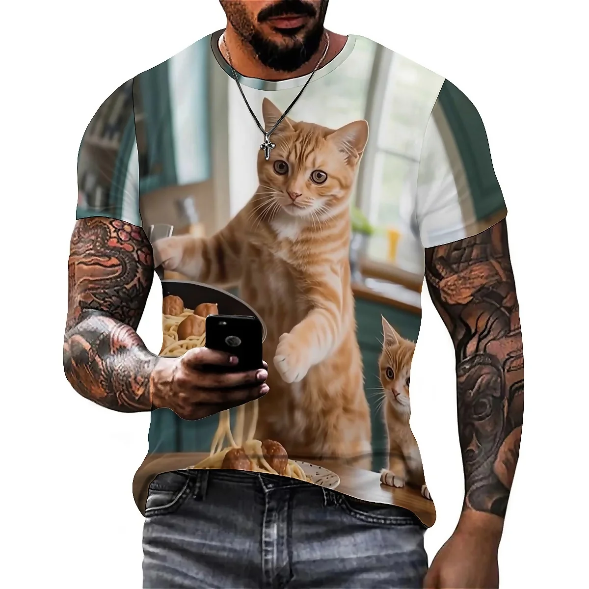 Cool & Lightweight Vibrant Iridescent Men's 3D Printed Short-Sleeve T-Shirt - Relaxed Fit 3D Top
Cool & Lightweight Vibrant Iridescent Men's 3D Printed Short-Sleeve T-Shirt - Relaxed Fit 3D Top