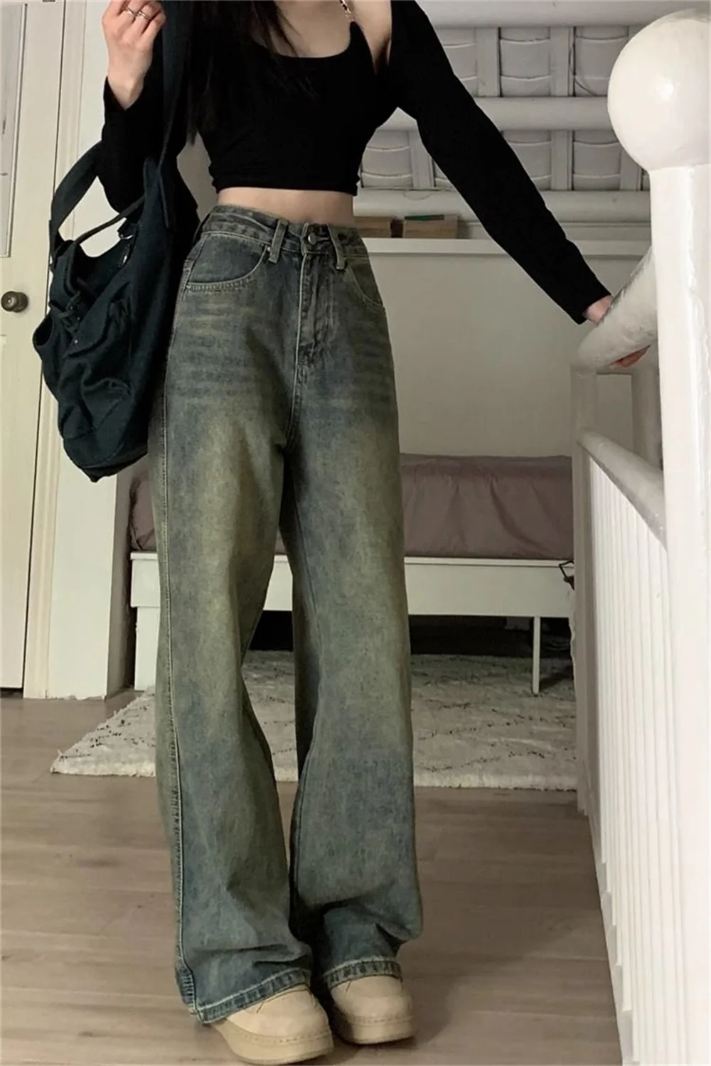 Women Vintage Streetwear Washed Denim Pants Grunge Basic Slouchy Blue Trousers Femme Spring Y2k Baggy Wide Leg Jeans
Women Vintage Streetwear Washed Denim Pants Grunge Basic Slouchy Blue Trousers Femme Spring Y2k Baggy Wide Leg Jeans