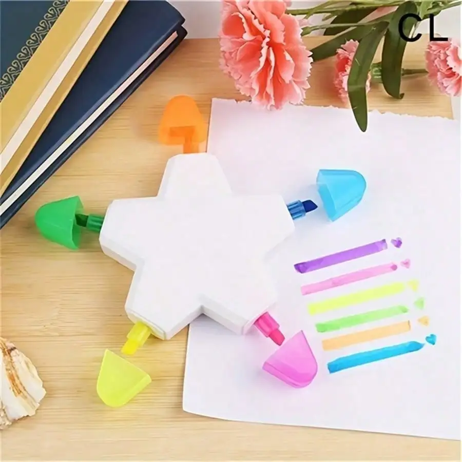 1Pc 5-In-1star Flower Highlighters,Watercolor Pens For Students School Office
1Pc 5-In-1star Flower Highlighters,Watercolor Pens For Students School Office